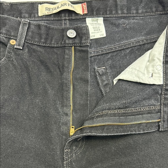 Levi's 505 Black Men's Jeans - Picture 7 of 9